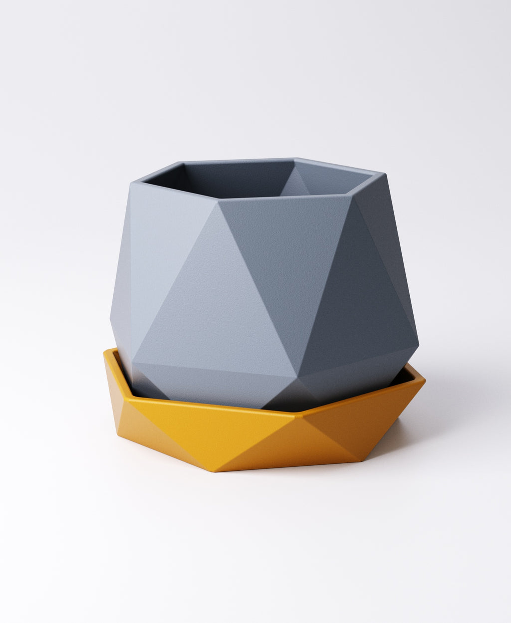 Geometric Planter with Drip Tray