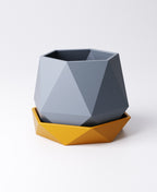 Geometric Planter with Drip Tray