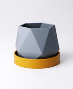 Geometric Planter with Drip Tray