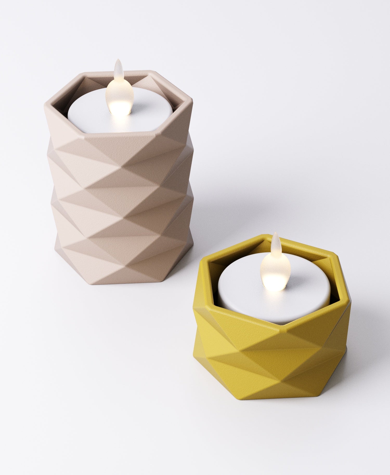 Geometric Tealight Holder - Candle not included