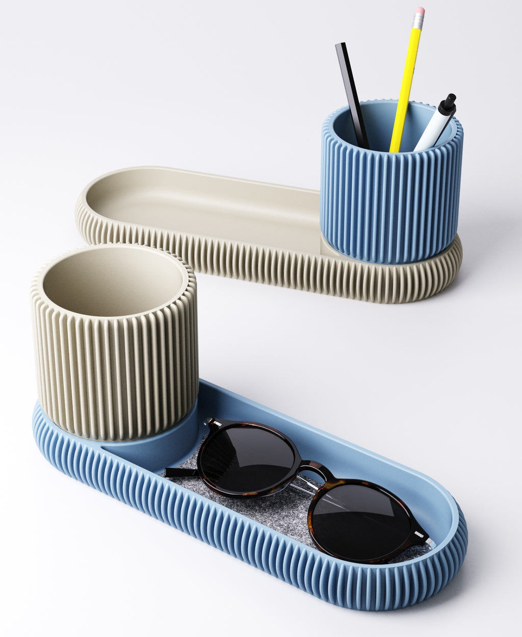 Pen Holder + Glasses Tray