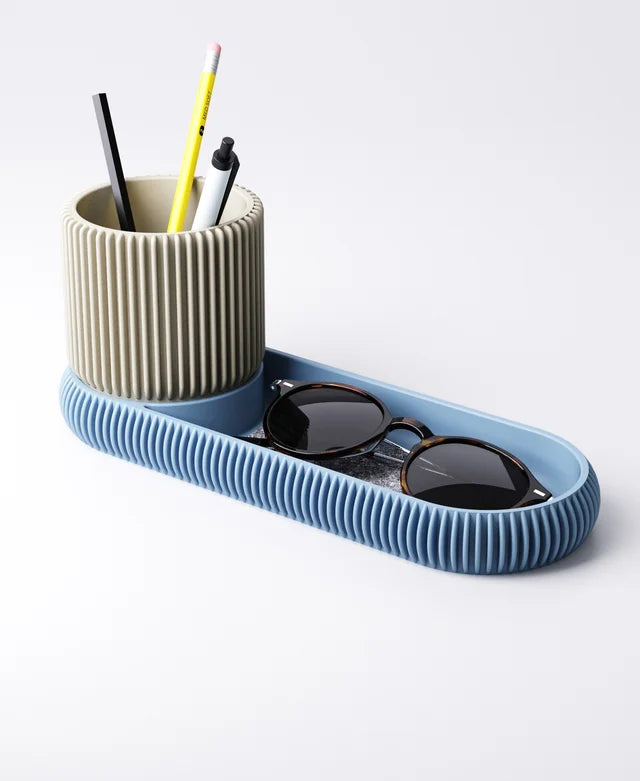 Pen Holder + Glasses Tray