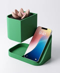 Phone Holder + Planter with Drip Tray