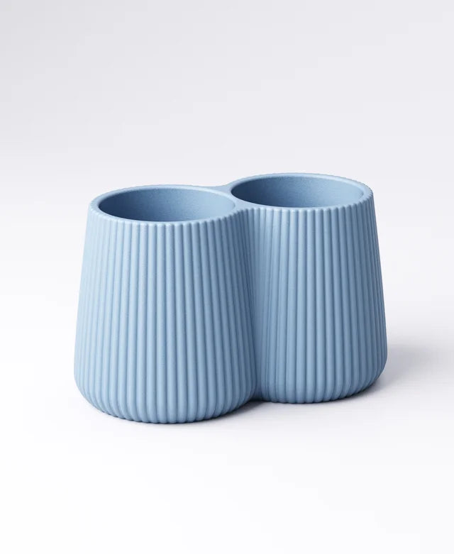 Ridged Double Tealight Holder