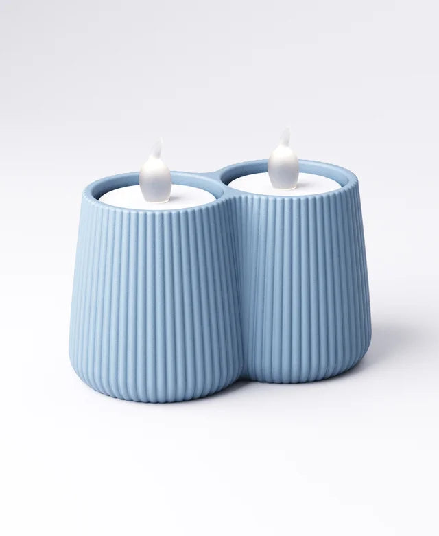 Ridged Double Tealight Holder