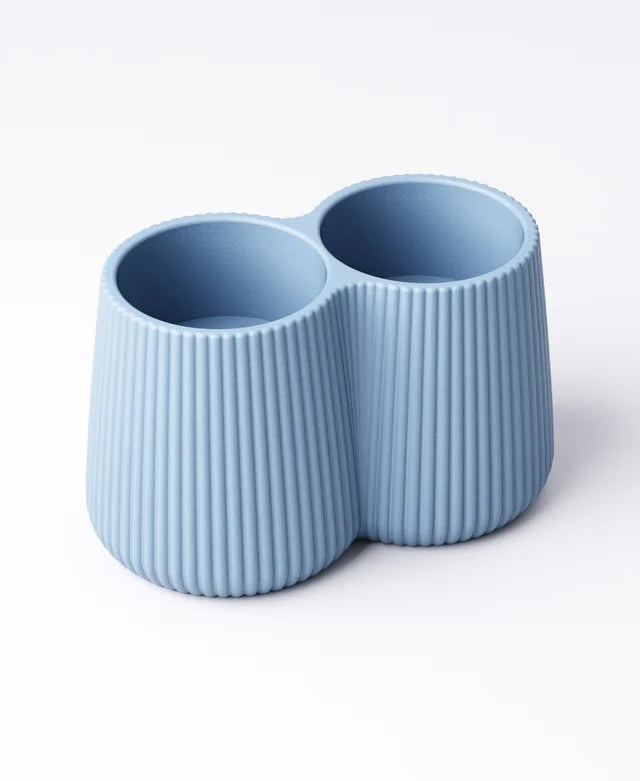 Ridged Double Tealight Holder