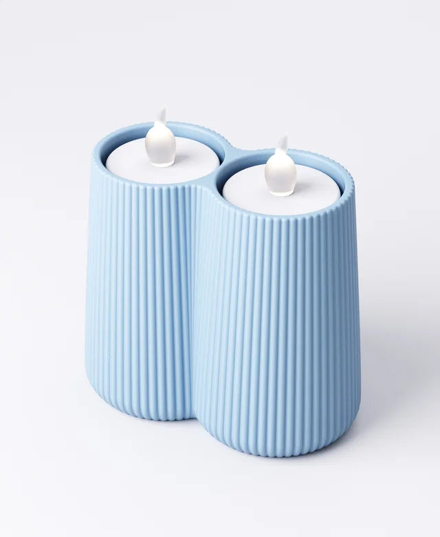 Ridged Double Tealight Holder