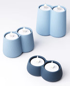 Ridged Double Tealight Holder