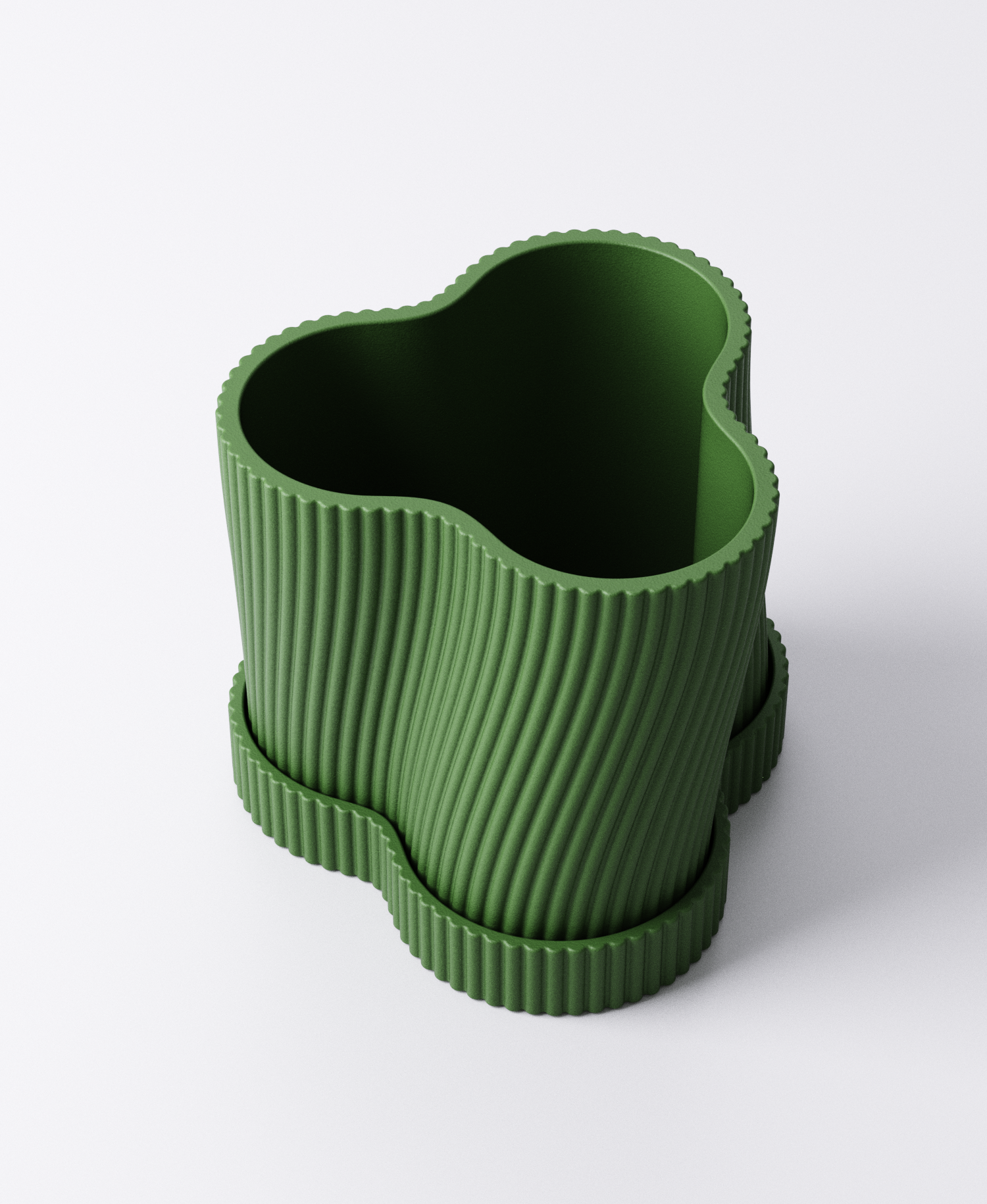 Ripple Planter with Drip Tray