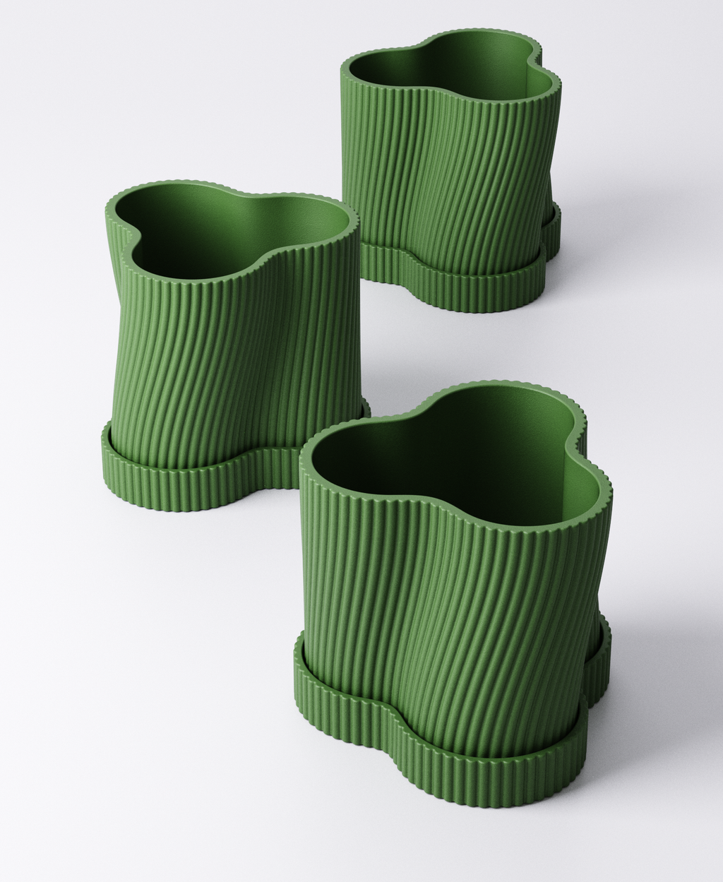 Ripple Planter with Drip Tray