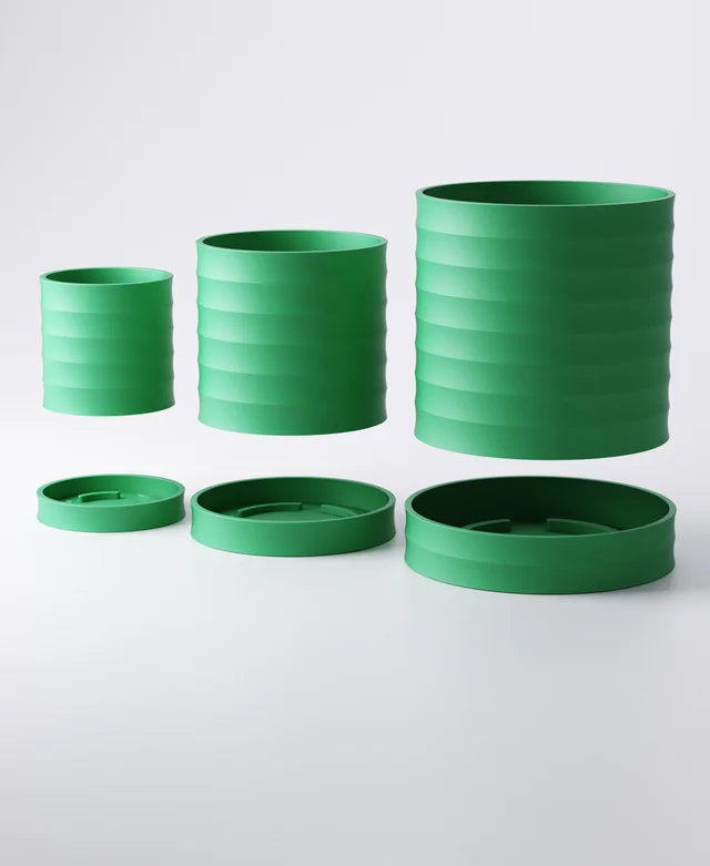 Scalloped Planter with Drip Tray Type 2