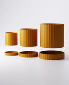 Scalloped Planter with Drip Tray 3 Sizes Included