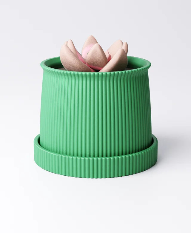Small Curved Planter with Drip Tray