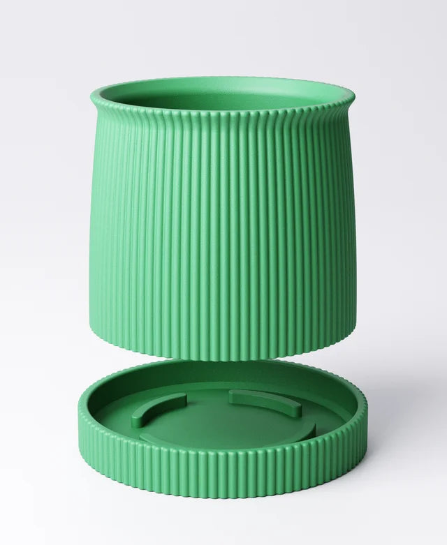 Small Curved Planter with Drip Tray
