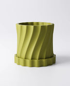 Twist Planter with Drip Tray