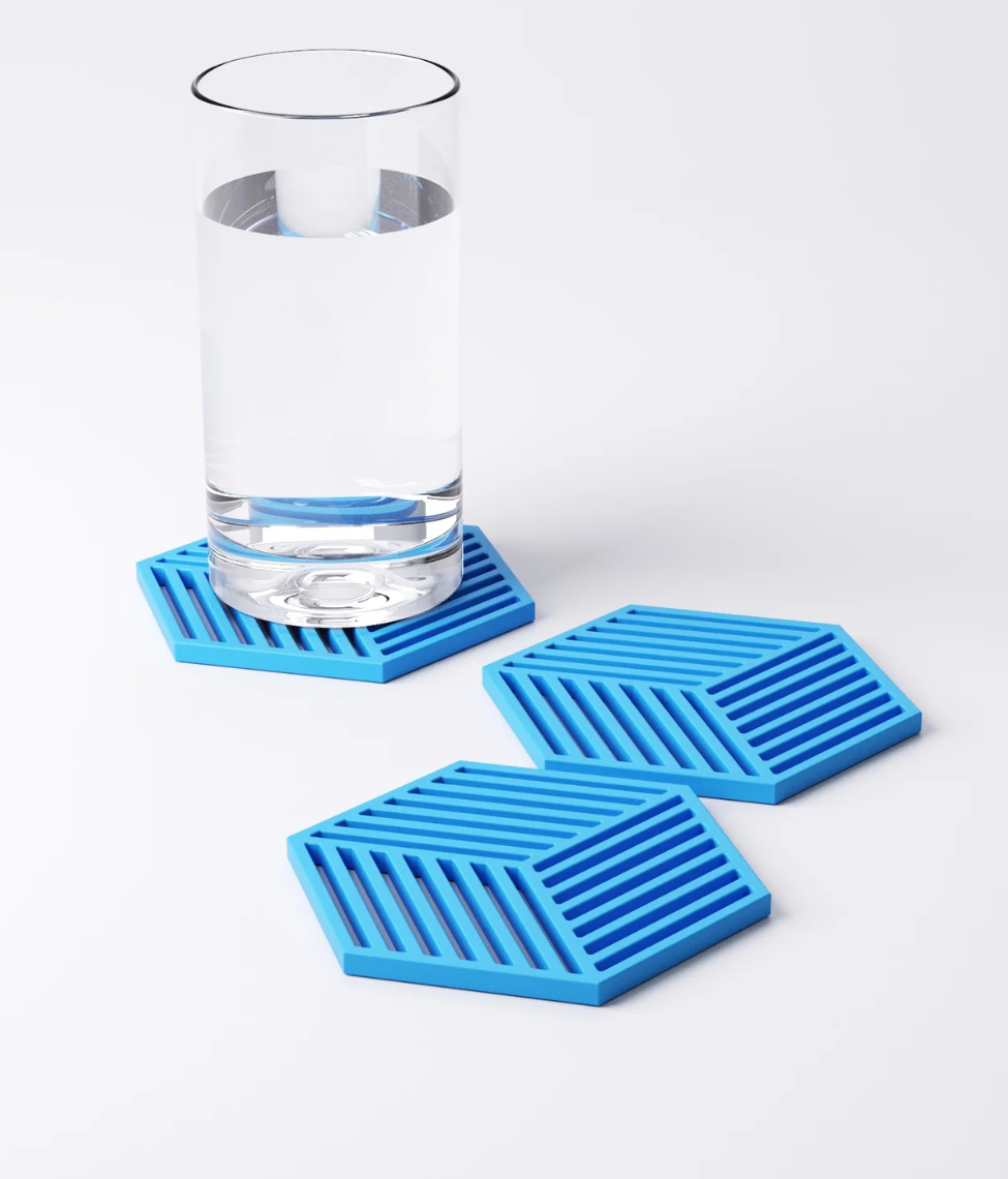 Geometric Coasters - Three Variants - Set of 4