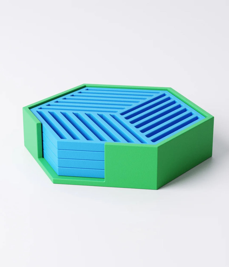 Geometric Coasters - Three Variants - Set of 4