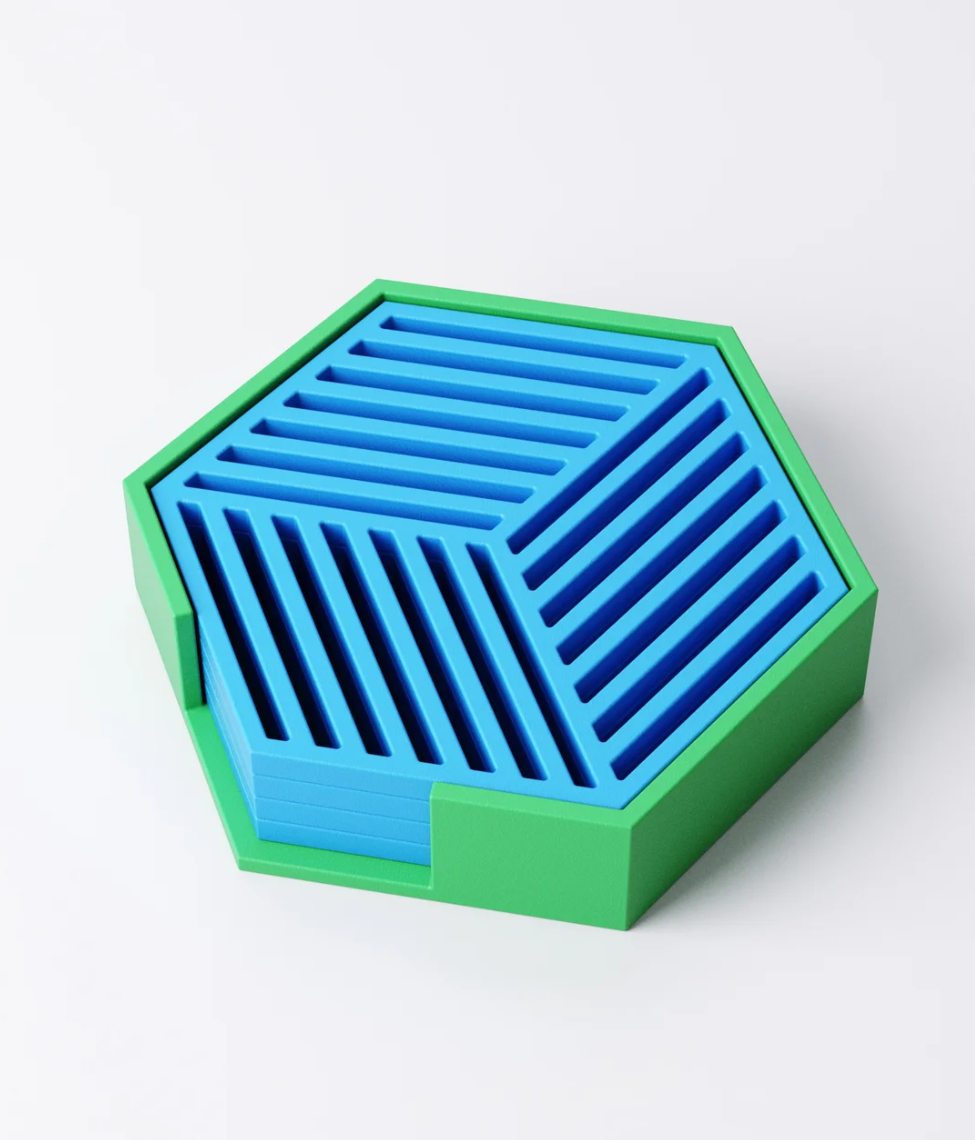 Geometric Coasters - Three Variants - Set of 4